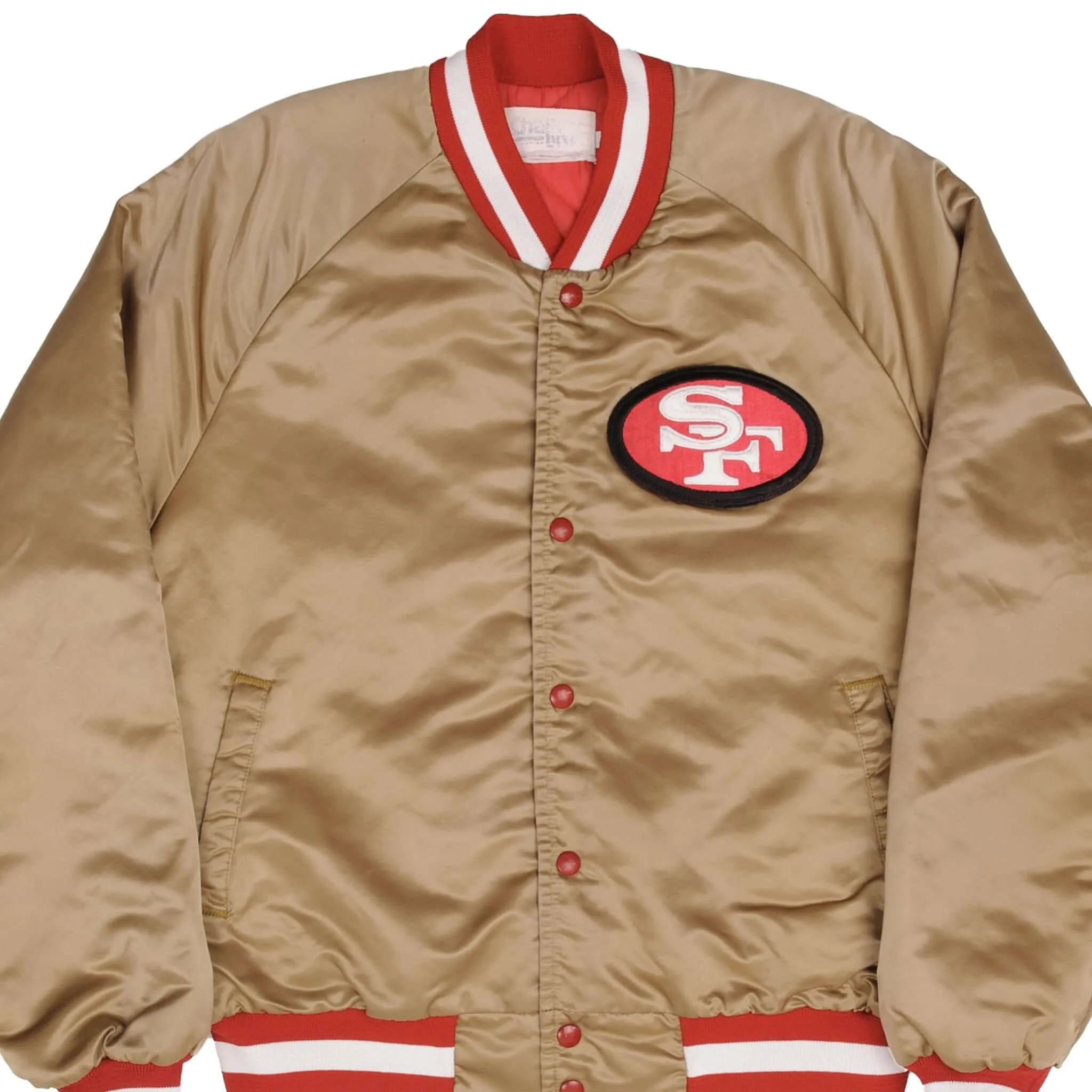 Eco Friendly Certified evening walk VINTAGE NFL SAN FRANCISCO 49ERS VARSITY SATIN JACKET SIZE MEDIUM MADE IN USA