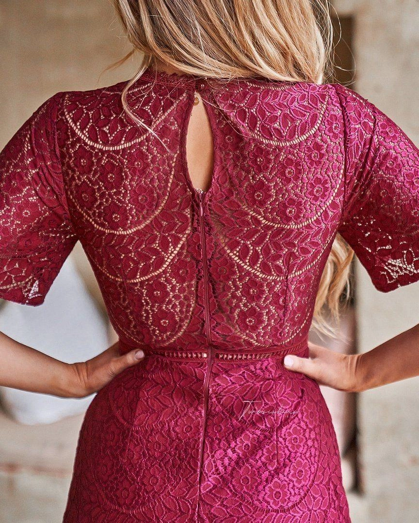 Alyssa Dress - Red Music-Concert spring fashion