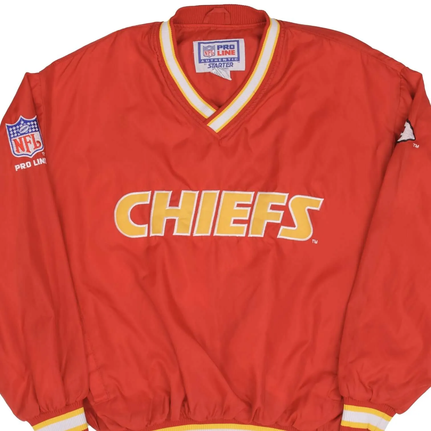 VINTAGE NFL KANSAS CITY CHIEFS PULLOVER WINDBREAKER JACKET 1990S SIZE MEDIUM sunset