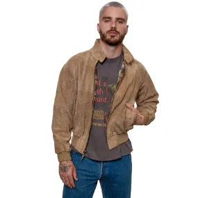 Seasonal Function Double Stitched Construction VINTAGE POLO RALPH LAUREN NUBUCK JACKET SIZE MEDIUM