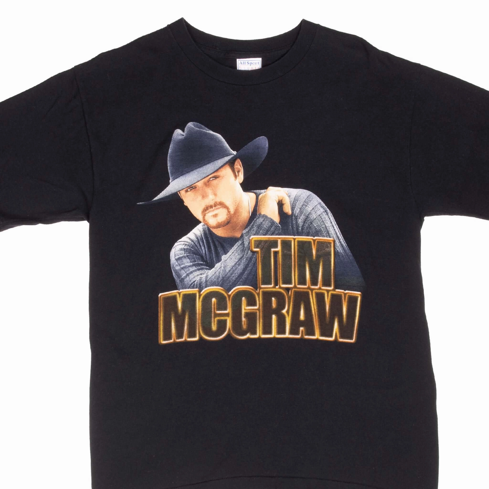 VINTAGE TIM MCGRAW TOUR 2000 TEE SHIRT LARGE Flexible Shoulder Seams