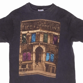 Wide Neck Opening VINTAGE LED ZEPPELIN PHYSICAL GRAFFITI TEE SHIRT 1990S MEDIUM MADE IN USA