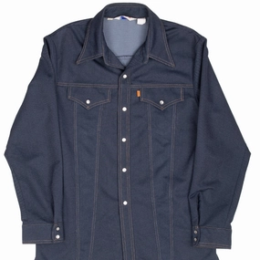 Weatherproof Gear VINTAGE LEVIS ORANGE TAB TWO POCKETS PEARL BUTTON JACKET 1970S LARGE LONG USA