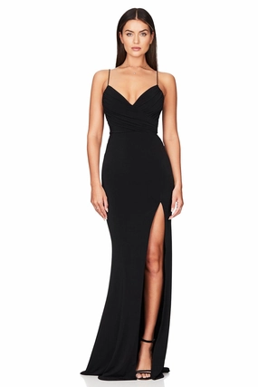 Nookie Venus Gown - Black Edgy-Look