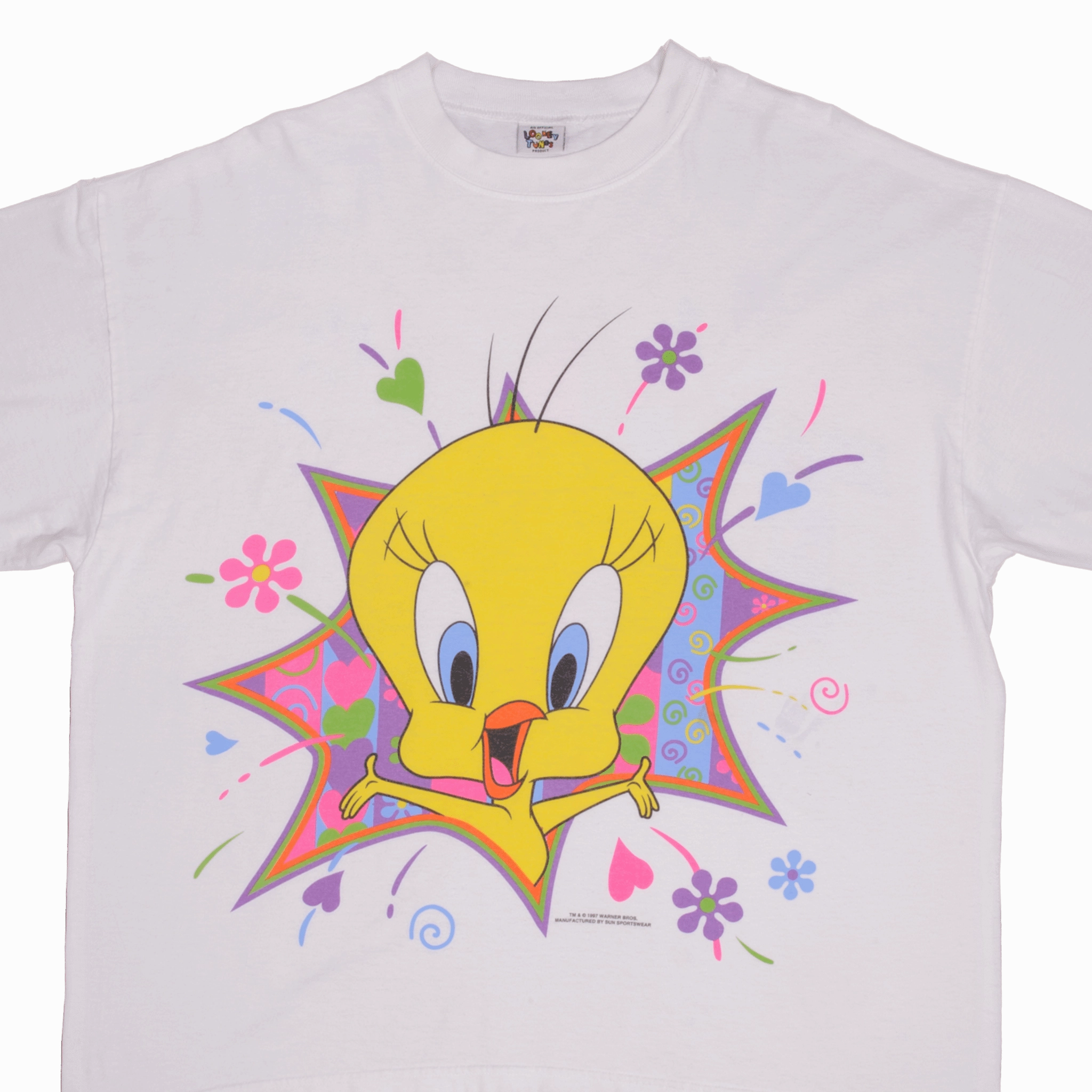 VINTAGE LOONEY TUNES TWEETY TEE SHIRT 1997 SIZE 2XL Beachwear