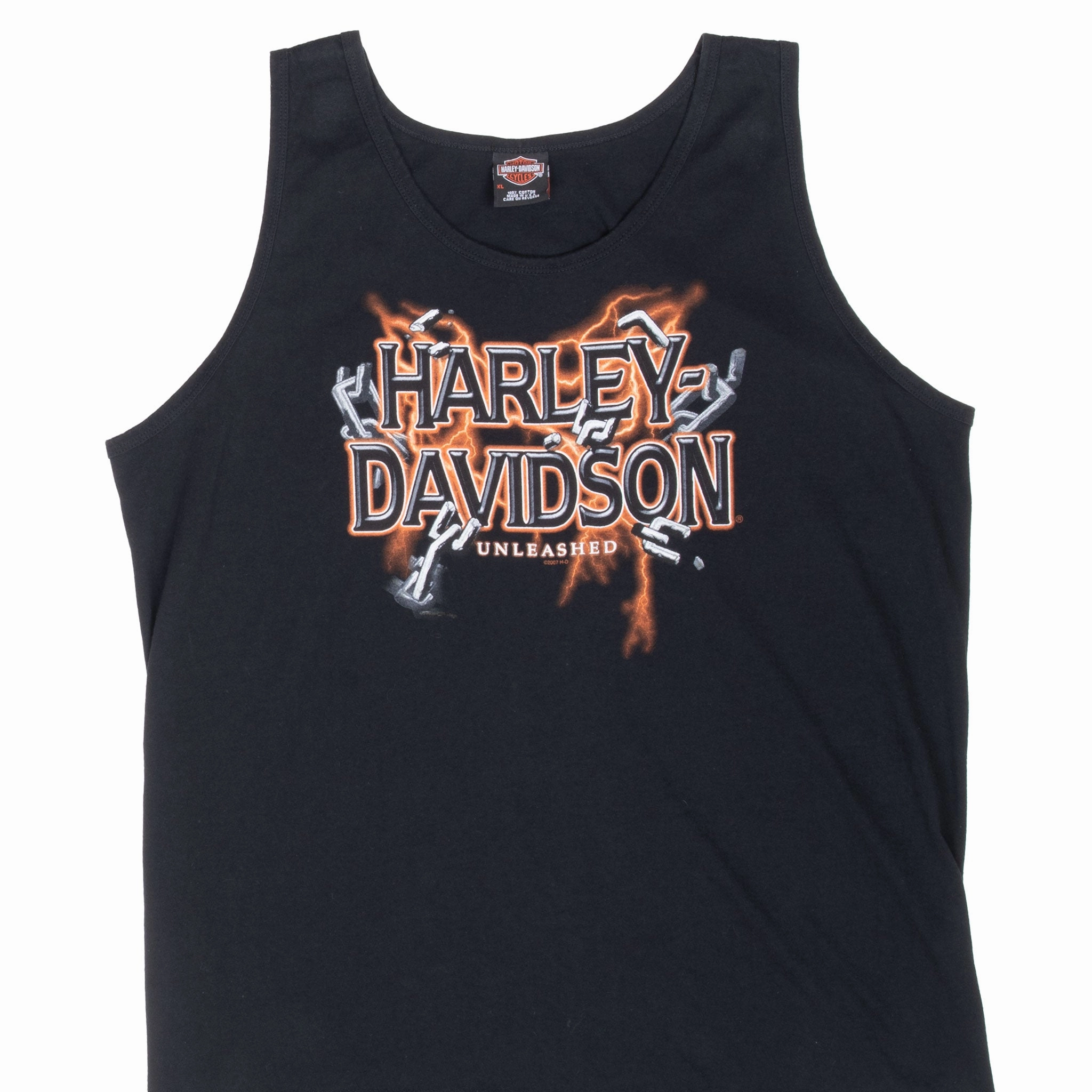 Layering Wear Travel Friendly VINTAGE HARLEY DAVIDSON SILVERDALE WASHINGTON 2007 TANK TOP TEE SHIRT XL MADE US