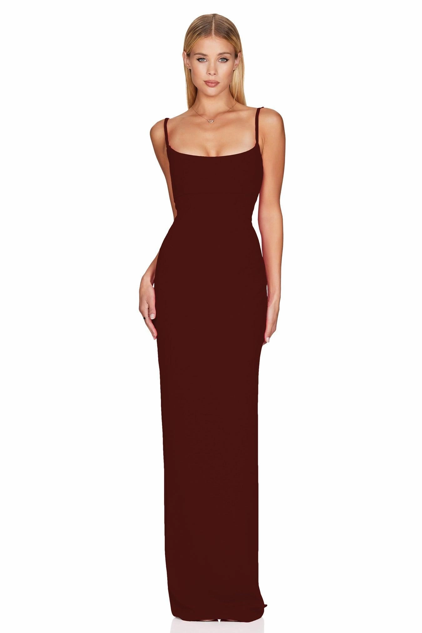 Fashion-Forward Fit Office Shape Nookie Bailey Maxi Dress - Muscat