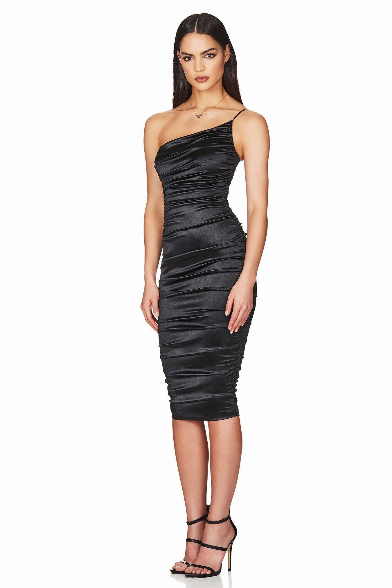 Nookie Cupid Midi Dress - Black Casual Lines