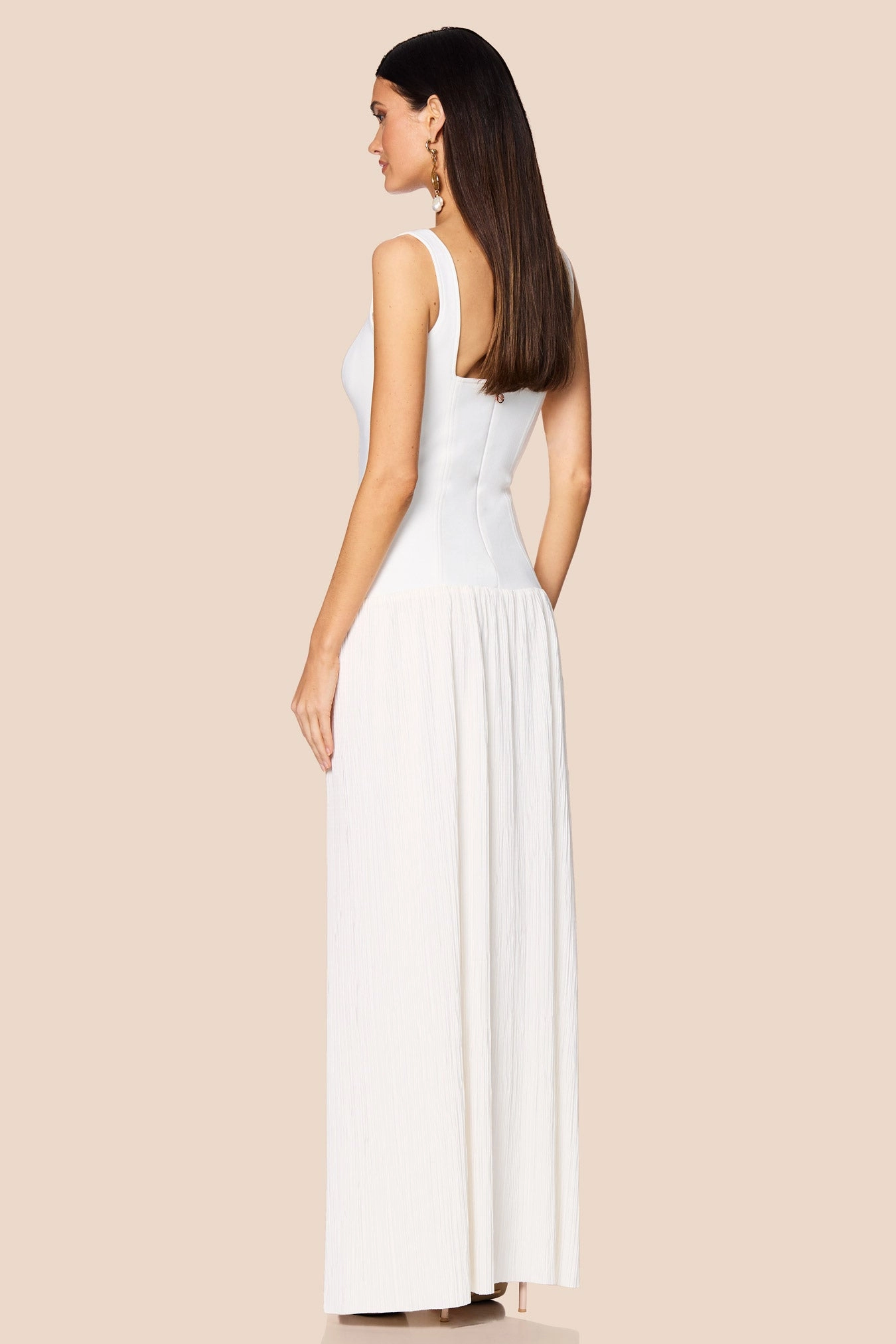Nookie Desiree Square Neck Maxi Dress - White Shade Soft