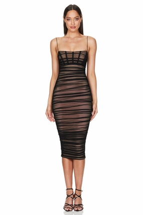 Chic Motion Nookie Eden Midi Dress - Black