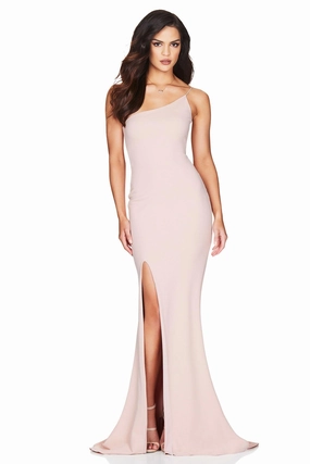 Nookie Jasmine One Shoulder Gown - Blush Relax Appeal