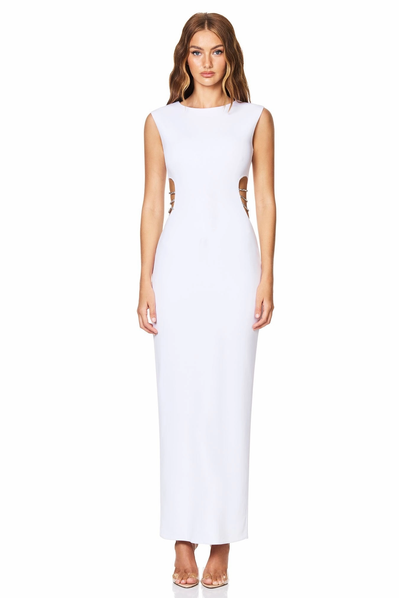 Nookie Mila Gown - White Silky Surface