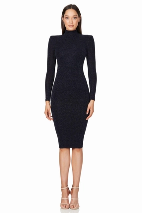 Nookie Nova Midi Dress - Gunmetal Fit Vibe