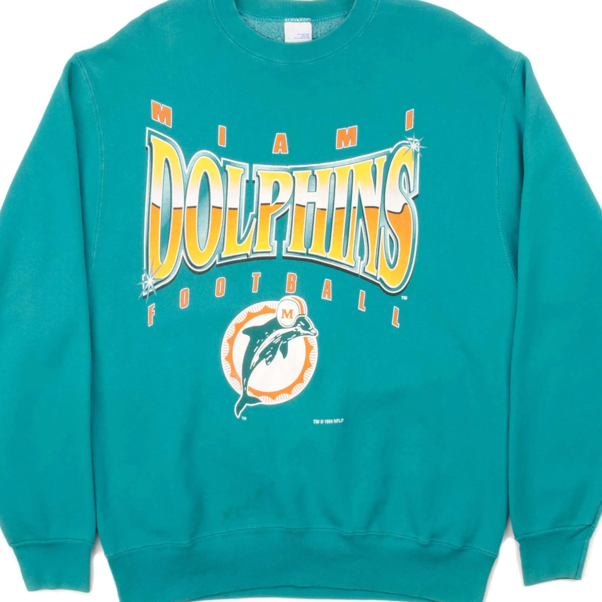 VINTAGE NFL MIAMI DOLPHINS SWEATSHIRT 1994 SIZE LARGE MADE IN USA casual party