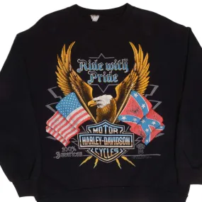 Style Sense Reinforced Hemline VINTAGE HARLEY DAVIDSON SWEATSHIRT SIZE LARGE MADE IN USA 1980s