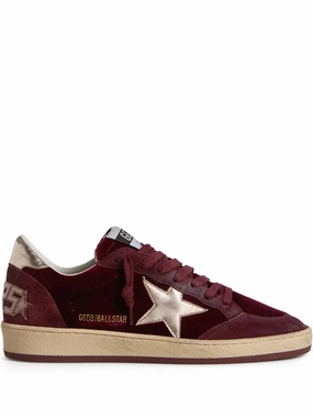 Ball Star in Burgundy Velvet shock - absorbing sole shoes running in a savannah area shoes