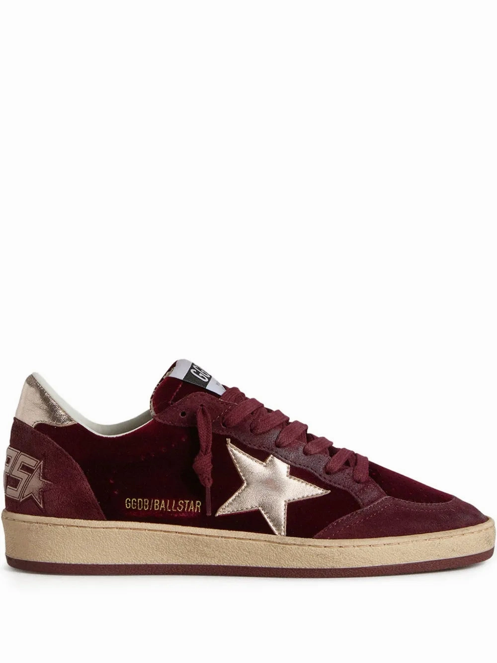 Ball Star in Burgundy Velvet shock - absorbing sole shoes running in a savannah area shoes