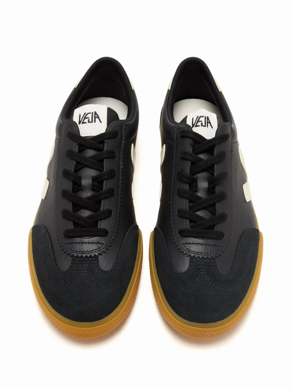 Volley Leather in Black Pierre functional running shoes