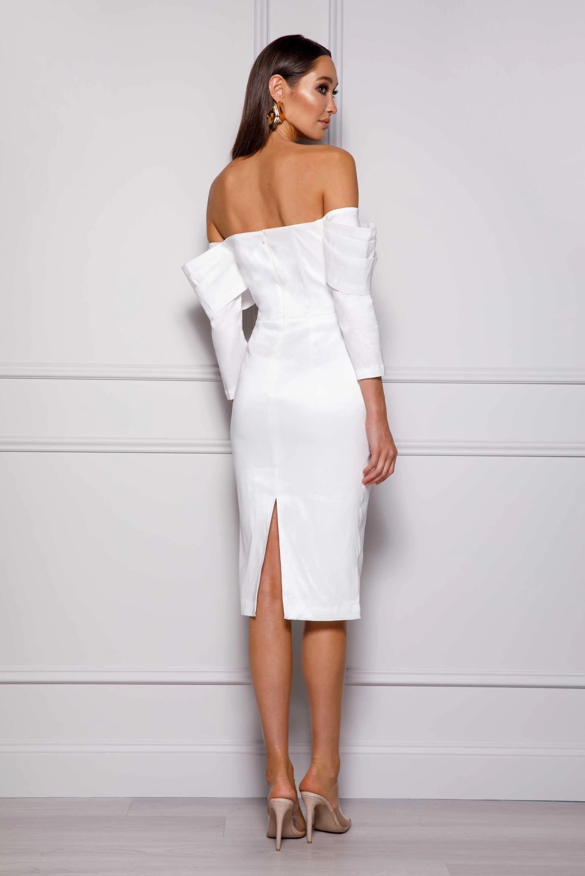 Flexible Cut Olivia Dress - White