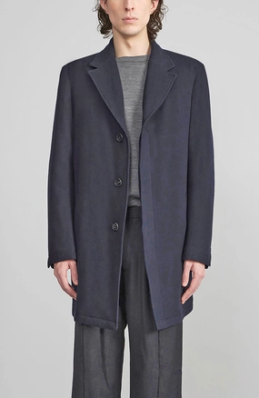 ONIX NAVY WOOL TOPCOAT Autumn Wear Eco Friendly Construction