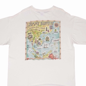 VINTAGE JIMMY BUFFETT THE YEAR STILL HERE 2008 TEE SHIRT SIZE XL Micro Perforated Fabric Daily Style Trend