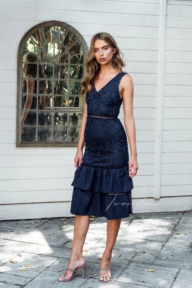 Collared Relax Feel Izzy Dress - Navy