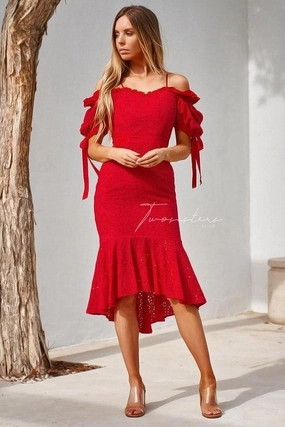 Perfectly Tailored Parker Dress - Red