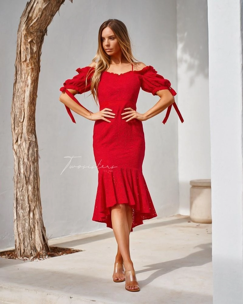 Parker Dress - Red Lightweight Feel