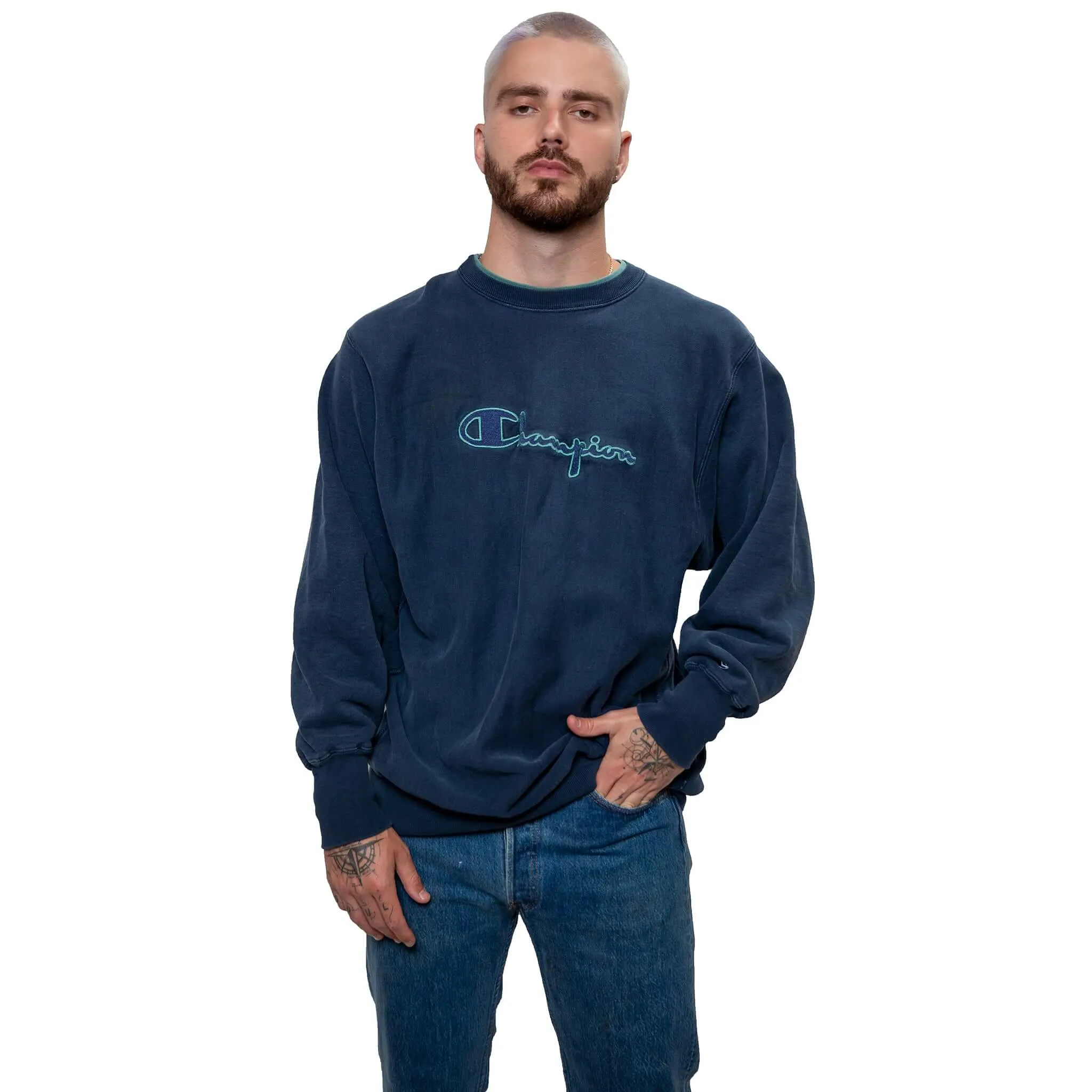 Chill Style Core Layer VINTAGE CHAMPION REVERSE WEAVE SWEATSHIRT 1990-MID 1990S SIZE 2XL MADE IN USA