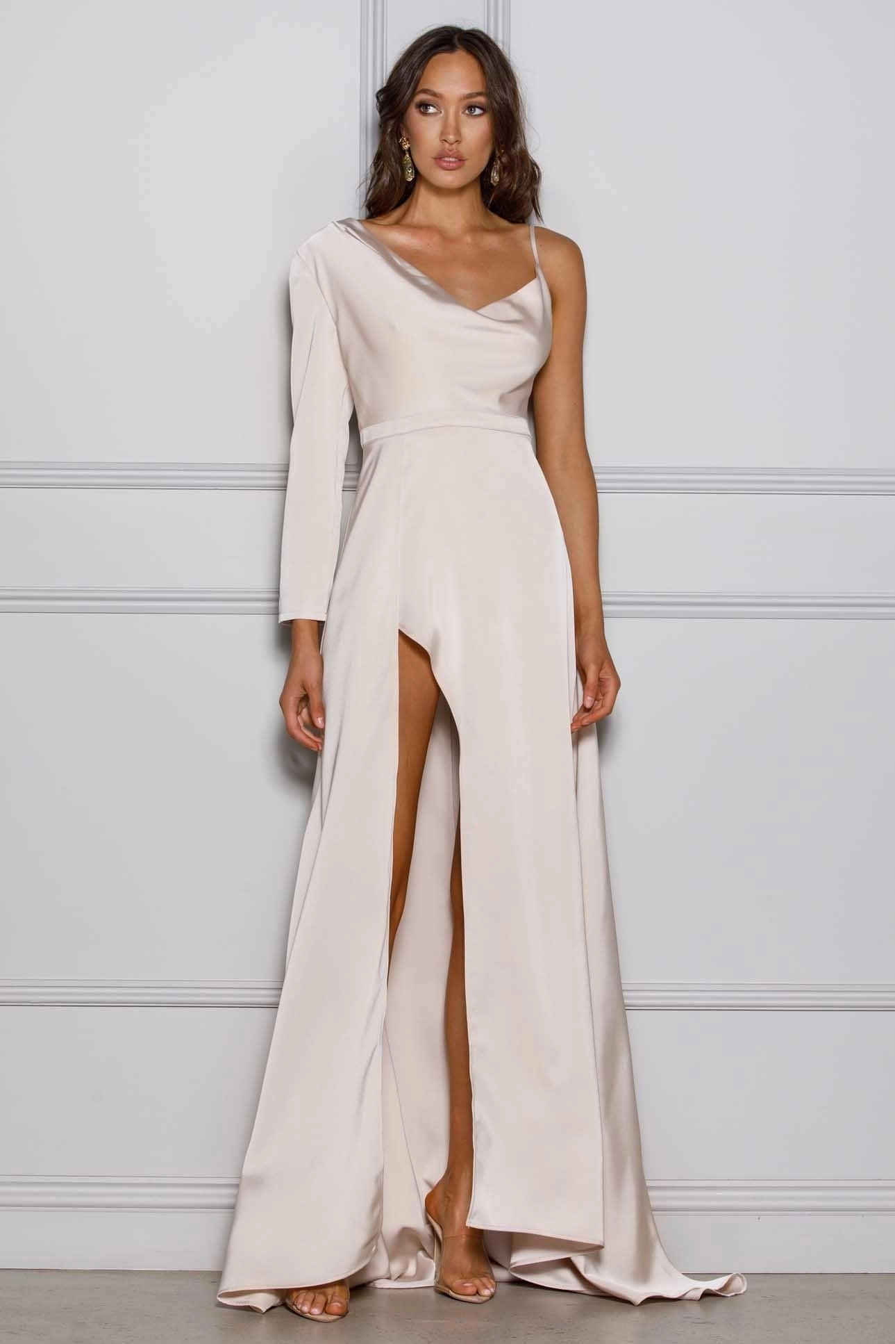 Blush Glow Pearl Gown - Champagne