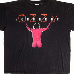 Casual Flex Wear Comfy Fit Layer VINTAGE OZZY OSBOURNE TEE SHIRT 1990s SIZE XL