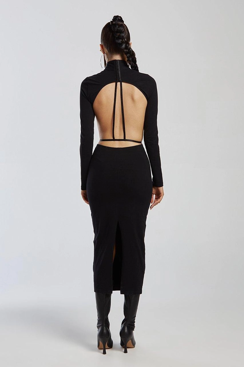 Everyday Use Valerie Midi Dress - Black