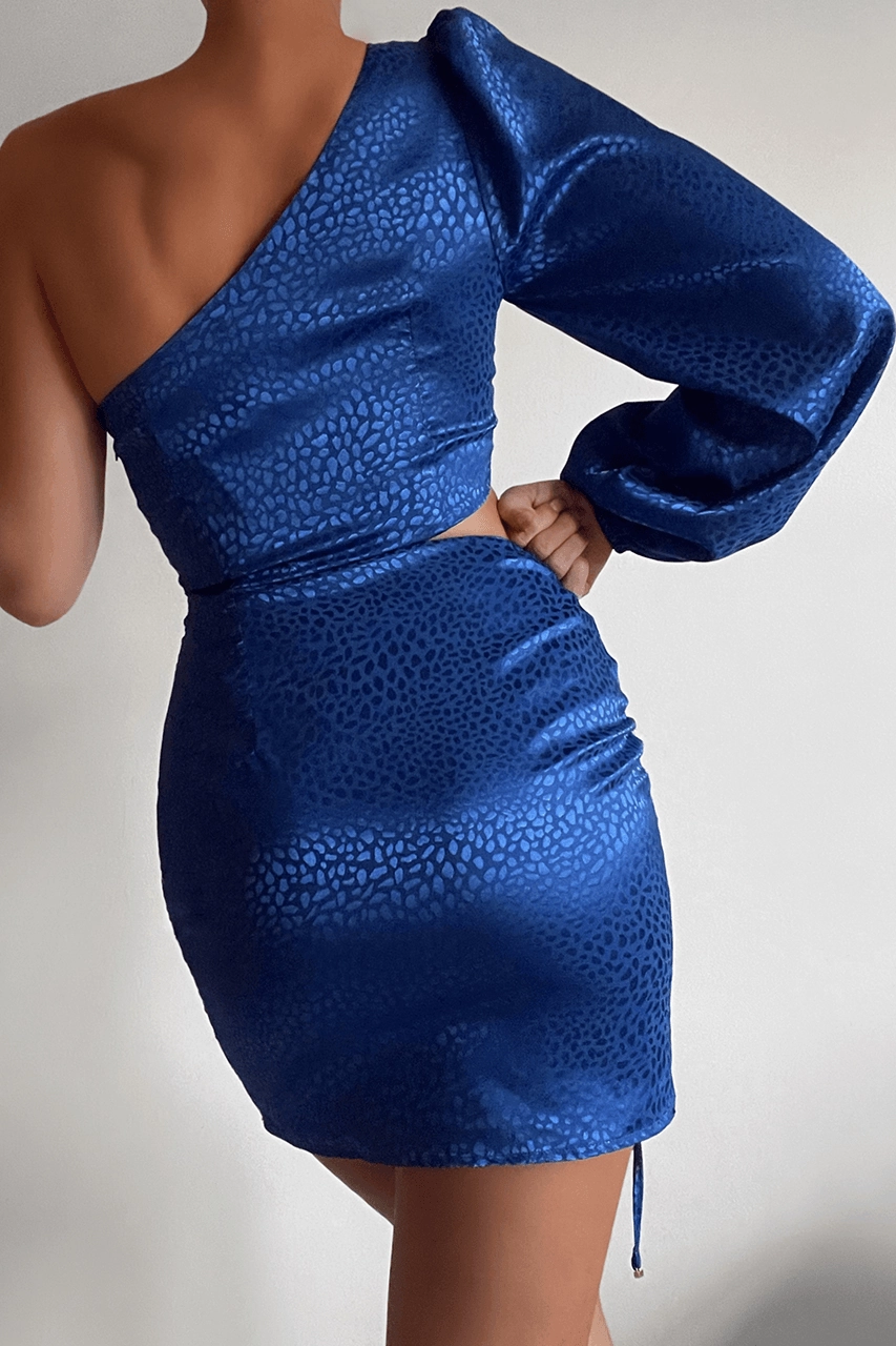 Stella Mini Dress - Royal Blue Elegant Charm Lightweight Piece