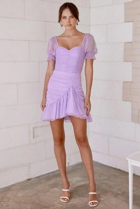 Harriette Bodysuit Set - Wisteria Velvet-Sleeve