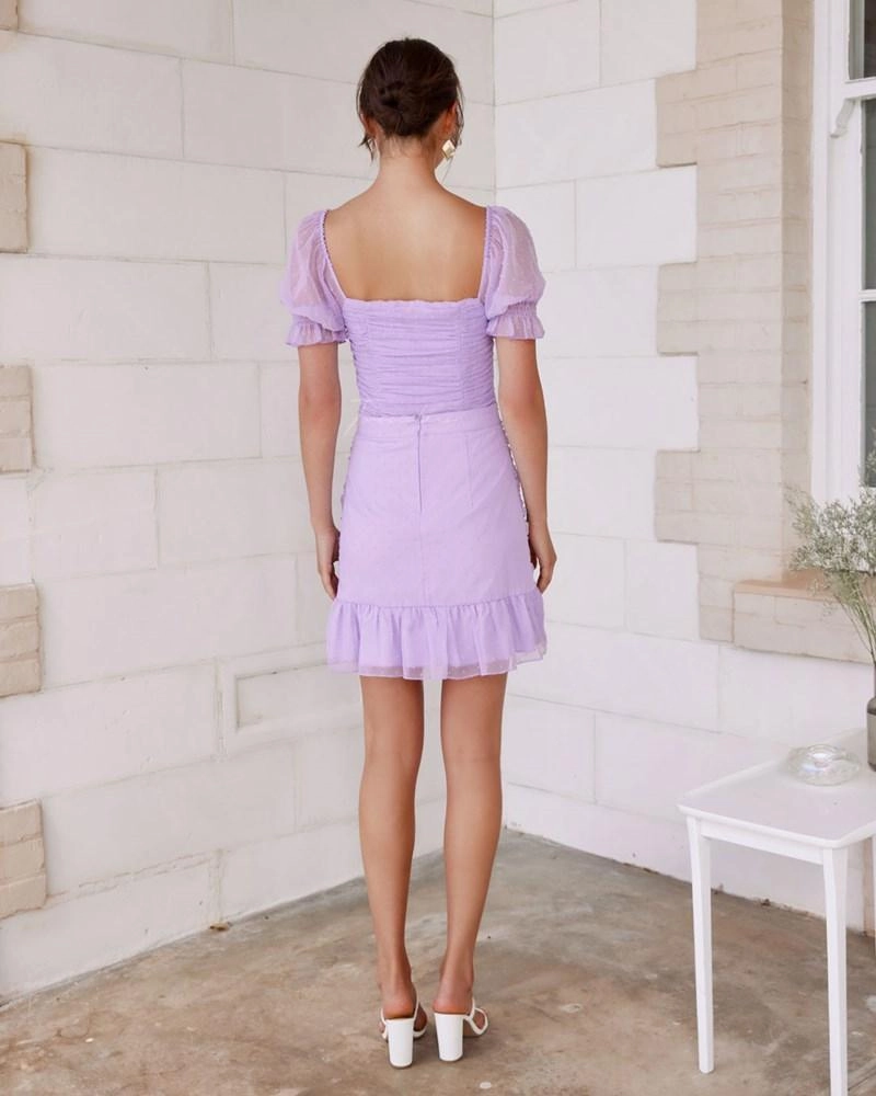 Sleek Look Harriette Bodysuit Set - Wisteria