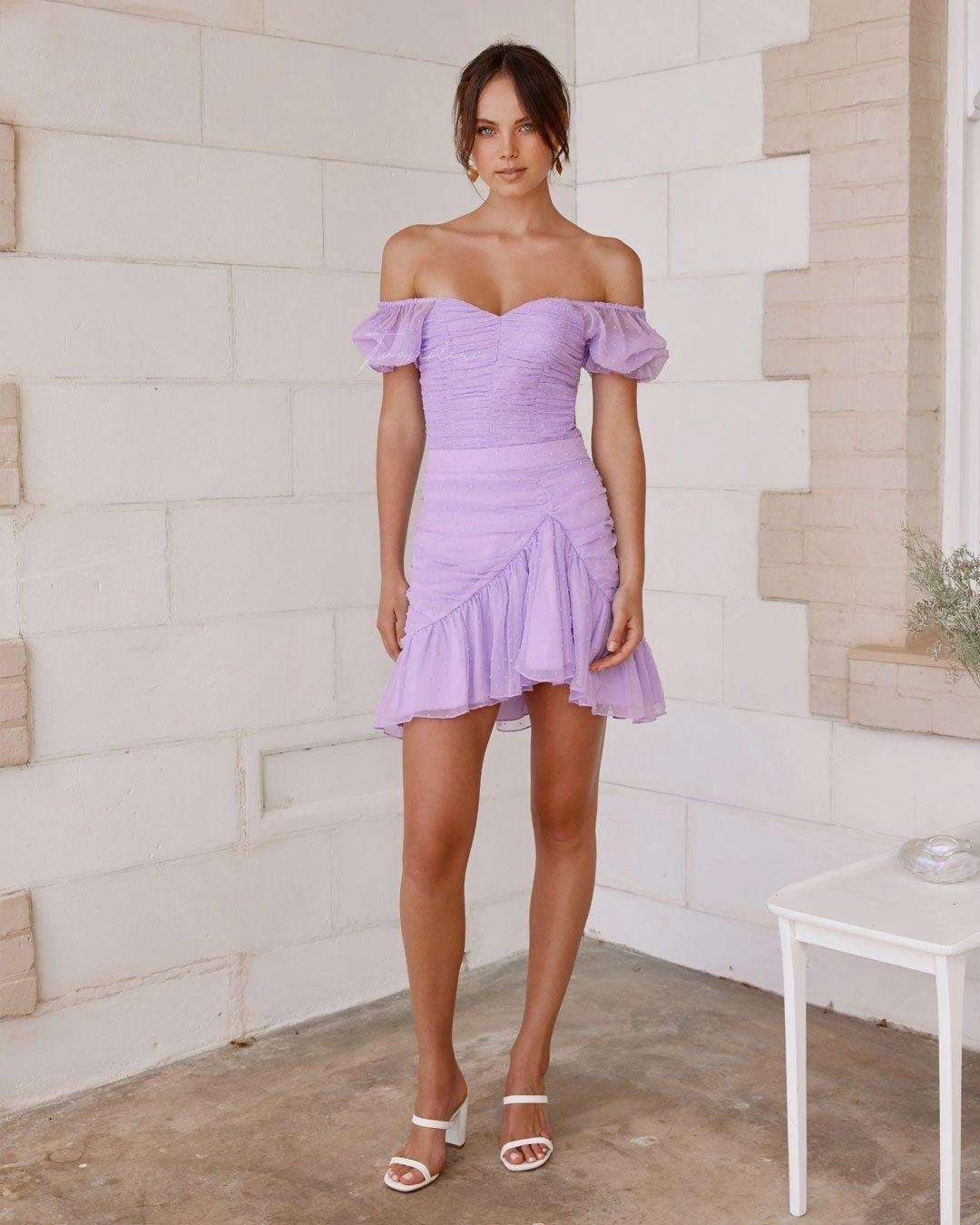 Flattering Waist Fit Harriette Bodysuit Set - Wisteria