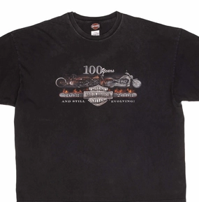 VINTAGE HARLEY DAVIDSON 100 YEARS ANNIVERSARY TEE SHIRT 2003 3XL MADE IN USA Practical Design Smart Layering