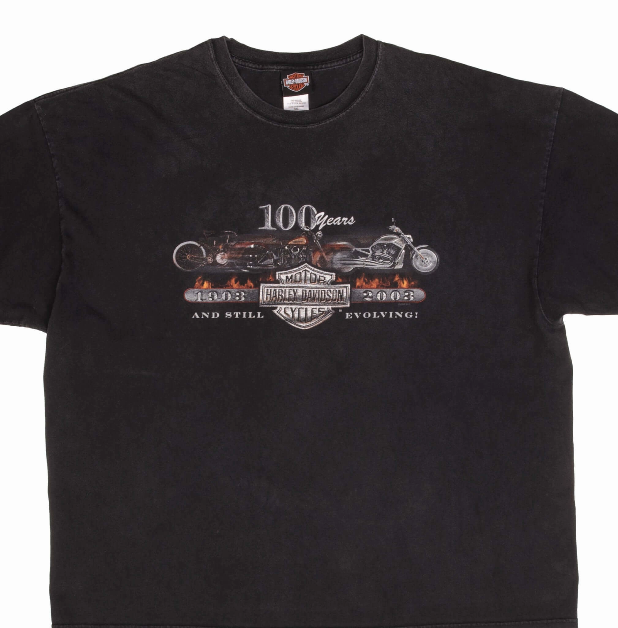 VINTAGE HARLEY DAVIDSON 100 YEARS ANNIVERSARY TEE SHIRT 2003 3XL MADE IN USA Practical Design Smart Layering