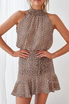 Pip Dress - Leopard Layered-Sleeve Dress for brunch