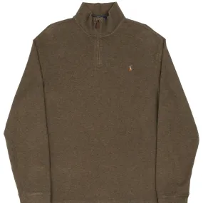 Fresh Sporty Relaxed Vibes POLO RALPH LAUREN GREEN QUARTER 1/4 ZIP SWEATER SIZE 2XL