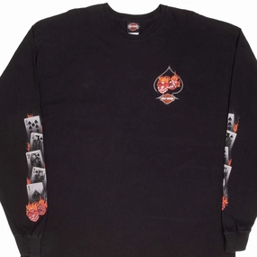 VINTAGE HARLEY DAVIDSON LAS VEGAS LONG SLEEVE TEE SHIRT 2005 SIZE 3XL Easy Wear Option Pilling Resistant Finish