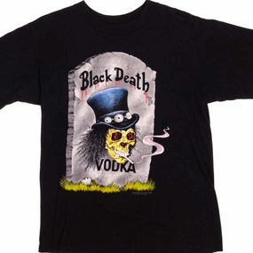 VINTAGE BLACK DEATH VODKA GUN N ROSES TEE SHIRT 1992 SIZE MEDIUM MADE IN USA BreathableMaterial Simple yet stylish