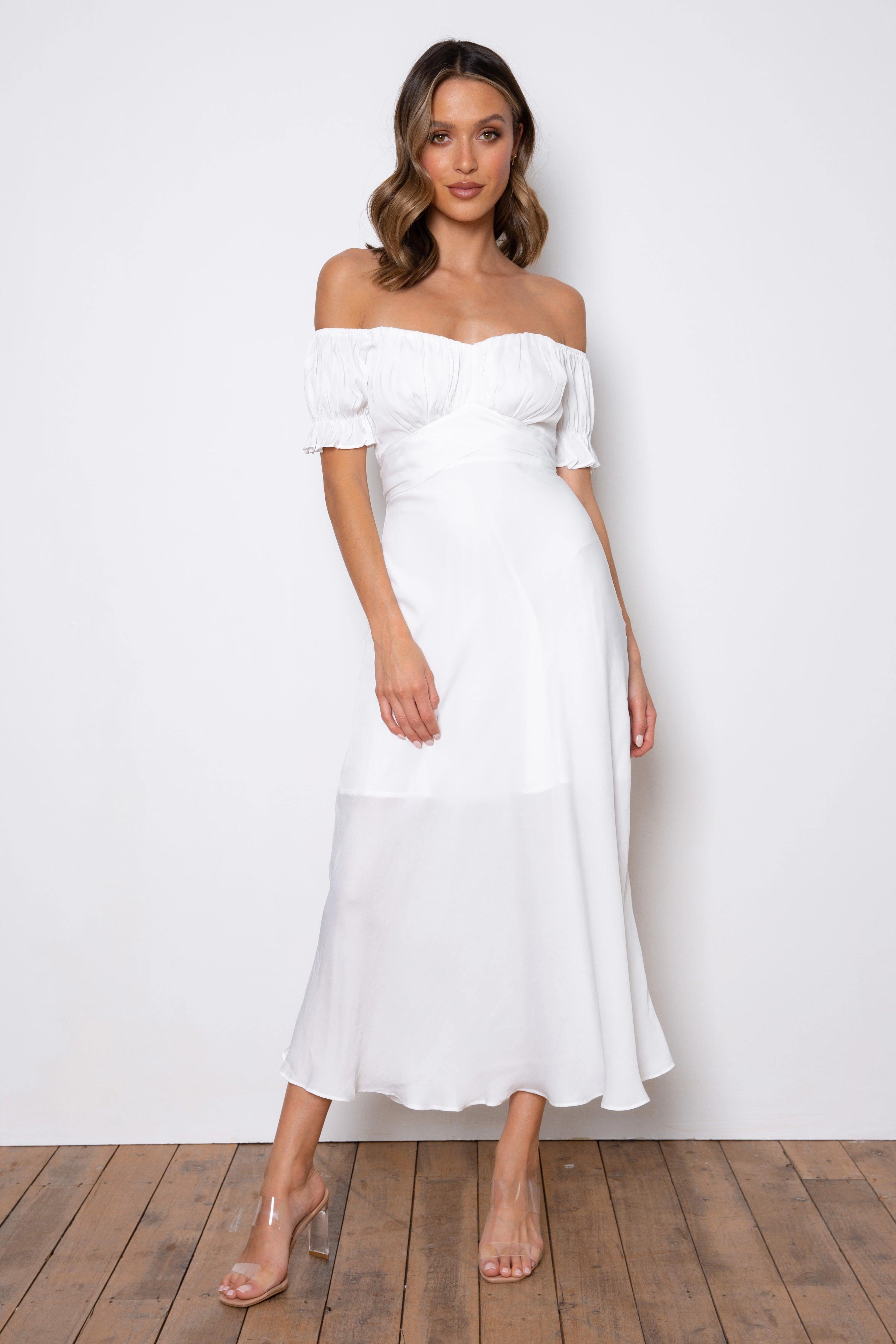 Samantha Dress - White Chic Ensemble