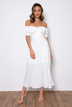 Samantha Dress - White Chic Ensemble