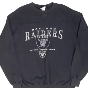 Trendy Wearable VINTAGE NFL OAKLAND RAIDERS EMBROIDERED 1990S SWEATSHIRT LARGE