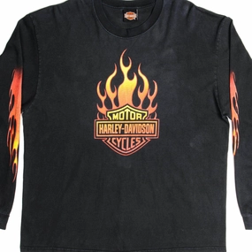 Moisture Management Casual Chic Wear VINTAGE HARLEY DAVIDSON LONG SLEEVES TEE SHIRT SIZE XL
