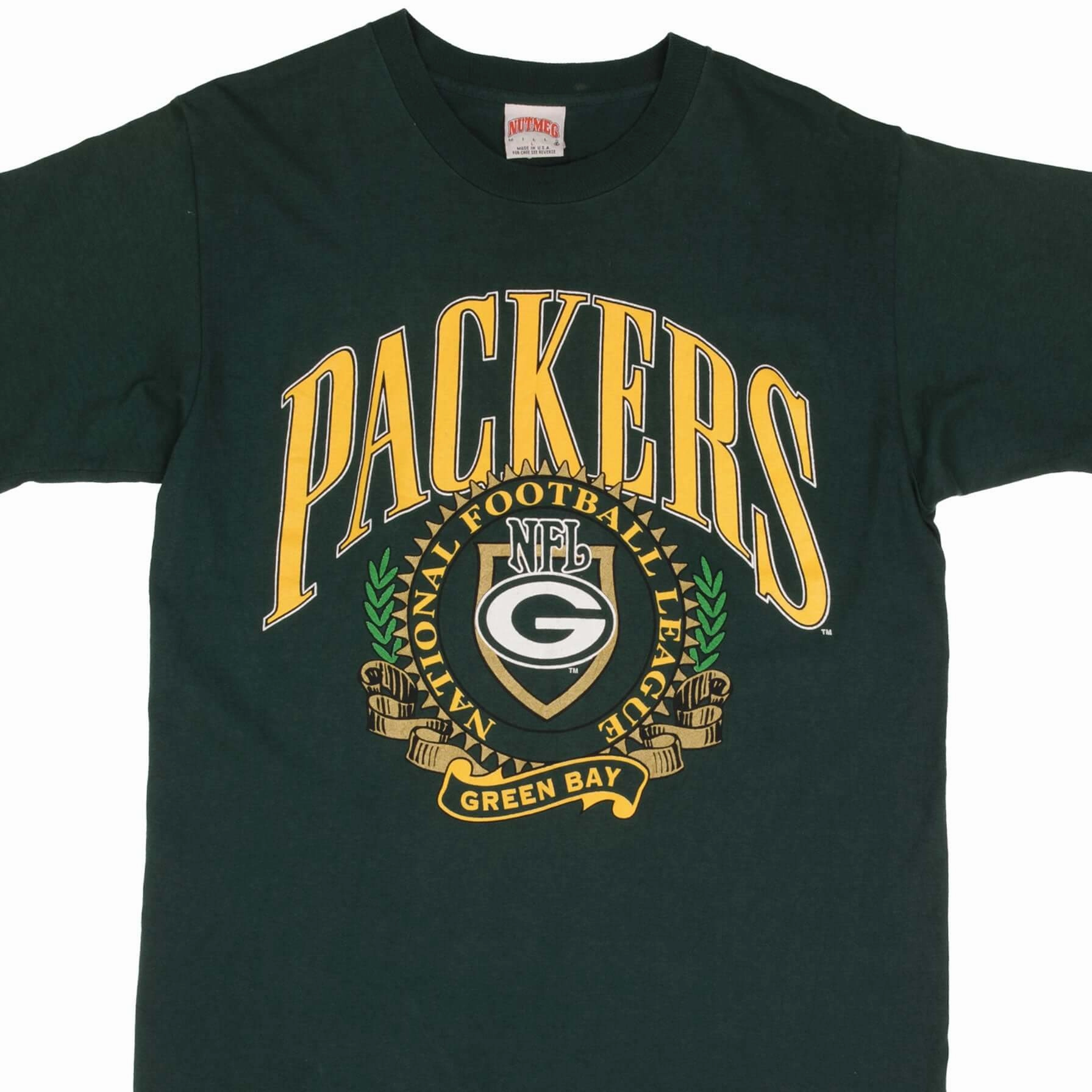 ReinforcedHems informal gathering VINTAGE NFL GREEN BAY PACKERS 1990S TEE SHIRT SIZE LARGE MADE IN USA