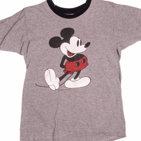 VINTAGE MICKEY MOUSE TEE SHIRT SIZE MEDIUM MADE IN USA 1970s Light and Fresh Urban Casual Look