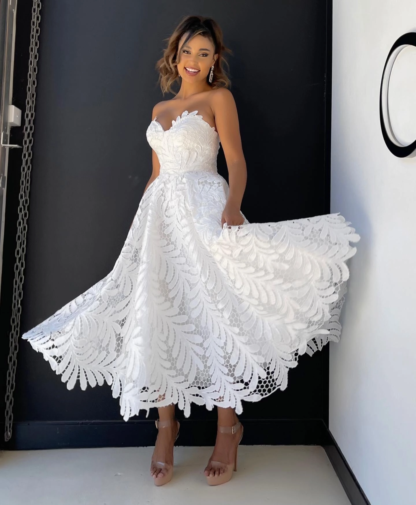 TaglessDesign Luxe Wear Jadore JX5031 Sandra Dress - White