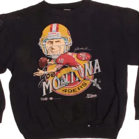 Two-Tone Design VINTAGE NFL SAN FRANCISCO 49ERS JOE MONTANA SWEATSHIRT 90s SIZE SMALL MADE IN USA